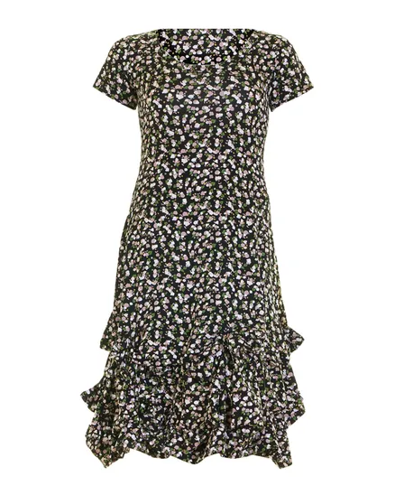 Jersey Kleid Baumwolle in schwarz von FASHION
