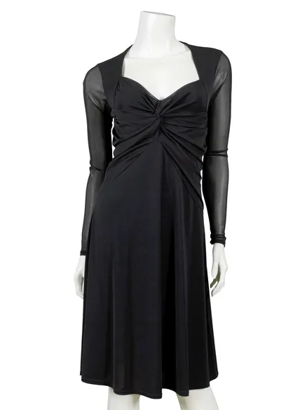 Jerseykleid Wickeloptik in schwarz von esperance Paris