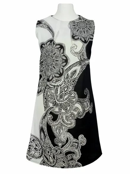 Jerseykleid Ornament Print in schwarz von Diana