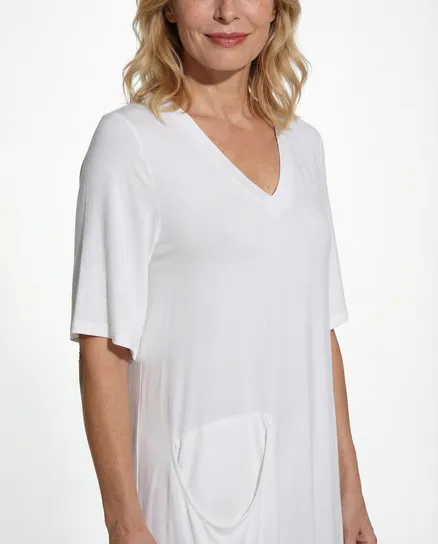 Jerseykleid in wei� von les freres