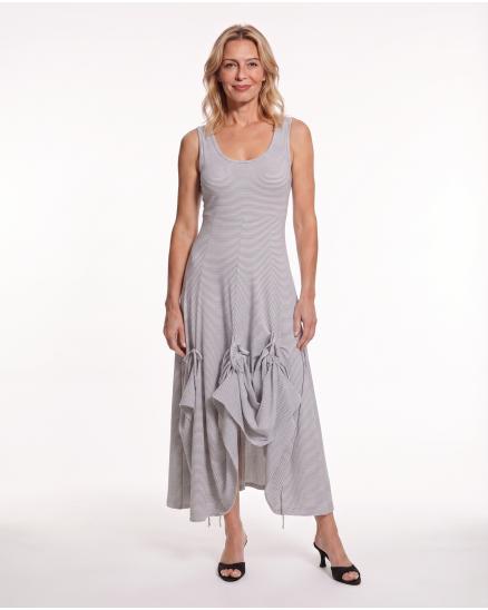 Jerseykleid A-Linie gestreift in wei� von FASHION