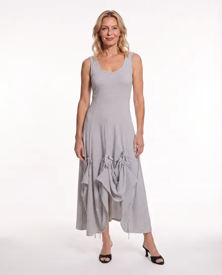 Jerseykleid A-Linie gestreift in wei� von FASHION