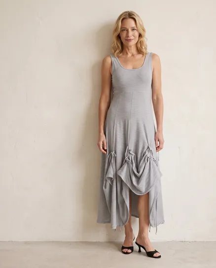 Jerseykleid A-Linie gestreift in wei� von FASHION