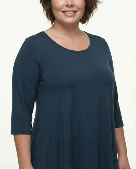 Jerseykleid A-Schnitt in blau von Jean-Marc-Philippe