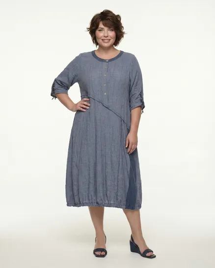 Jerseykleid Ballonform in taubenblau von Zedd
