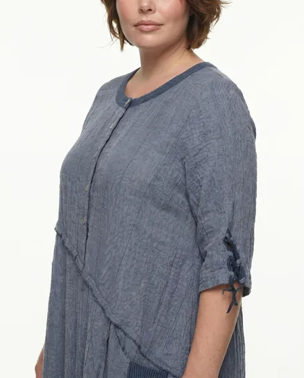 Jerseykleid Ballonform in taubenblau von Zedd