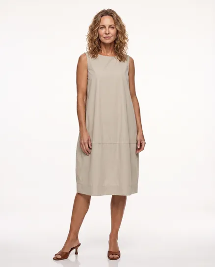 Jerseykleid Ballonschnitt in beige von Made in Italy