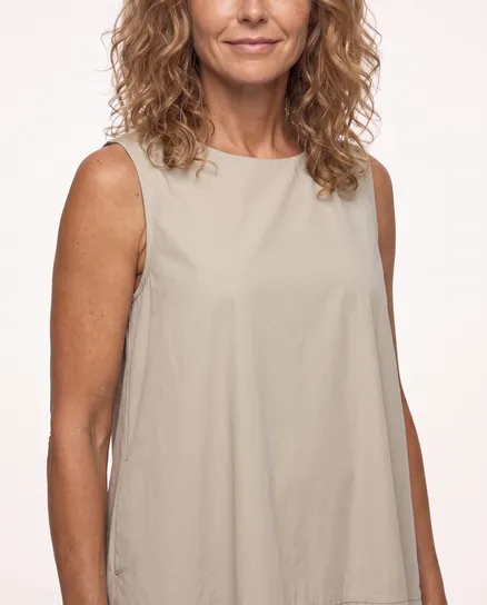 Jerseykleid Ballonschnitt in beige von Made in Italy