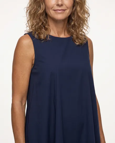 Jerseykleid Ballonschnitt in blau von Made in Italy