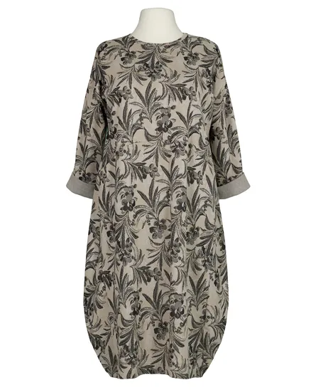 Jerseykleid Floral in beige von Made in Italy