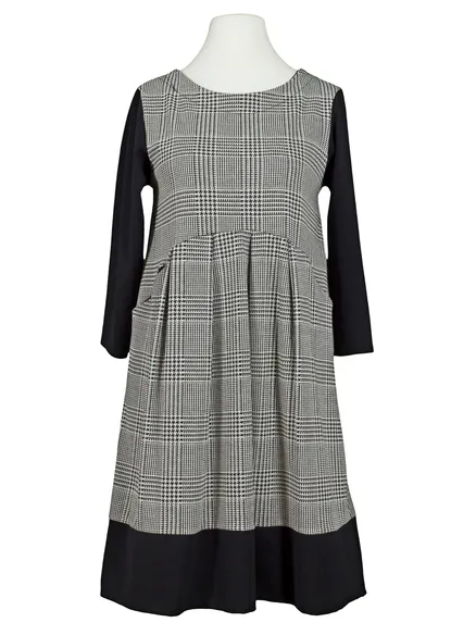 Jerseykleid Glencheck Muster in schwarz von Ametista
