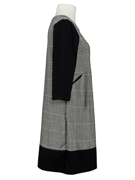 Jerseykleid Glencheck Muster in schwarz von Ametista