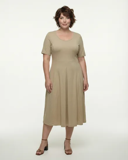 Jerseykleid Halbarm in sand von RESTART