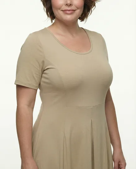 Jerseykleid Halbarm in sand von RESTART