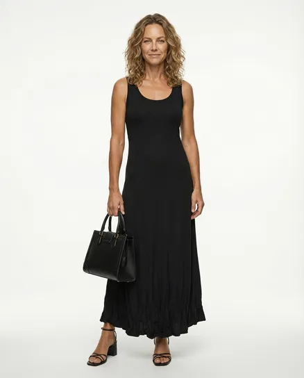 Jerseykleid lang in schwarz von FASHION