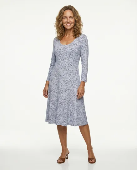 Jerseykleid mit Punkten in hellblau von Selected Touch