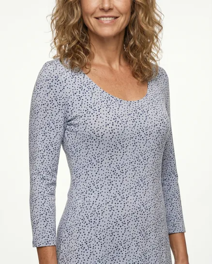 Jerseykleid mit Punkten in hellblau von Selected Touch