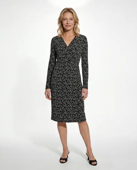 Jerseykleid Muster in schwarz von S-twelve