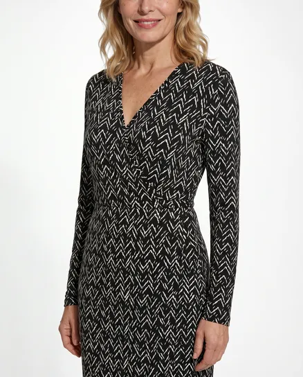 Jerseykleid Muster in schwarz von S-twelve