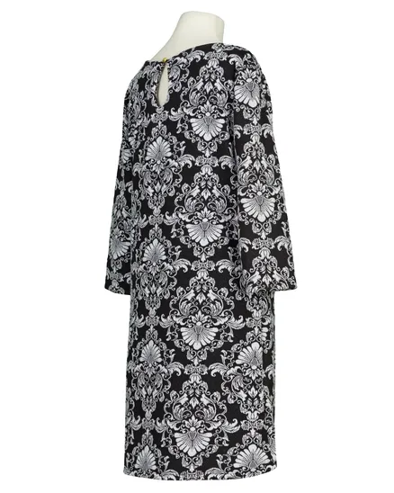 Jerseykleid Ornamentmuster in schwarz von Diana