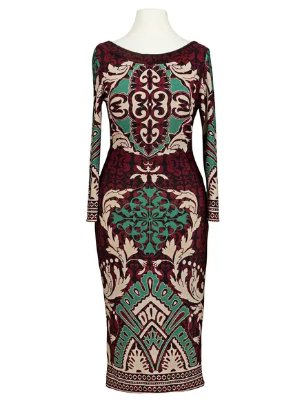 Jerseykleid Ornamentprint in bunt von Luxe