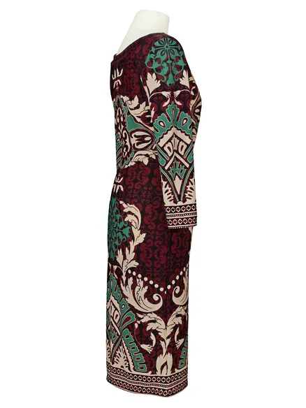 Jerseykleid Ornamentprint in bunt von Luxe
