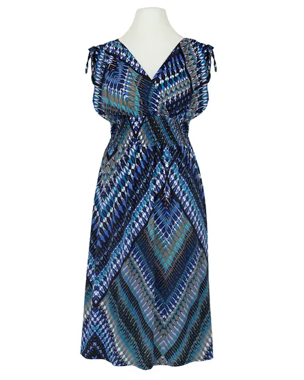Jerseykleid Print in blau von Diana