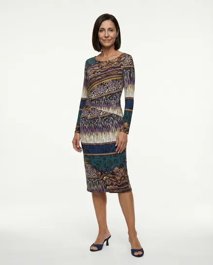 Jerseykleid Print in bunt von Maille Demoiselle