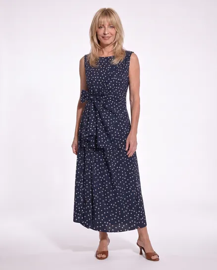Jerseykleid Punkte in blau von Made in Italy