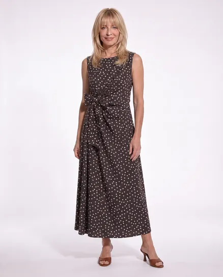 Jerseykleid Punkte in braun von Made in Italy