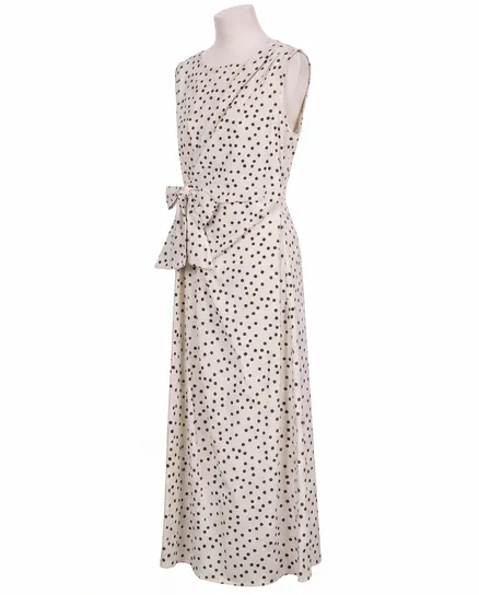Jerseykleid Punkte in creme von Made in Italy