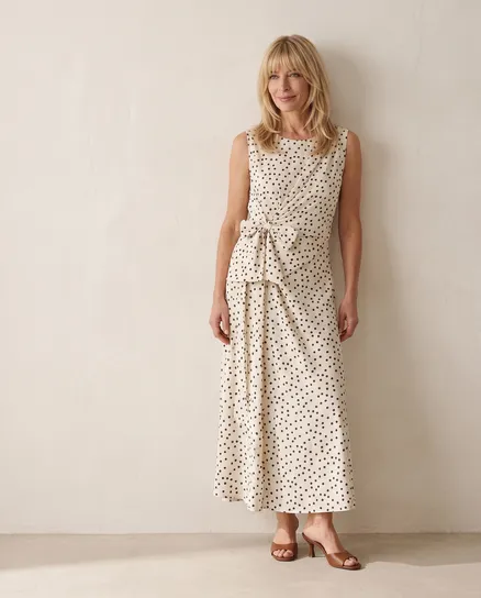 Jerseykleid Punkte in creme von Made in Italy