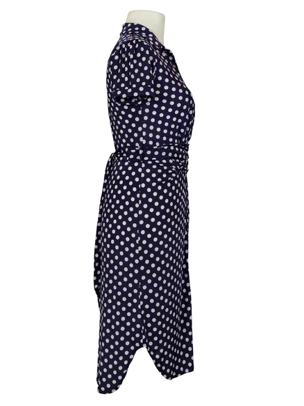 Jerseykleid Punkte in dunkelblau von Fifilles Paris