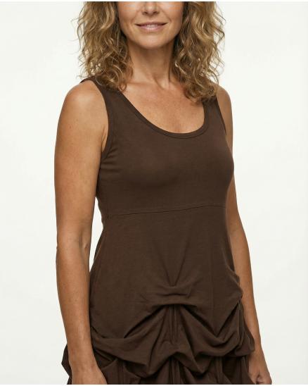 Jerseykleid Raffung in braun von FASHION