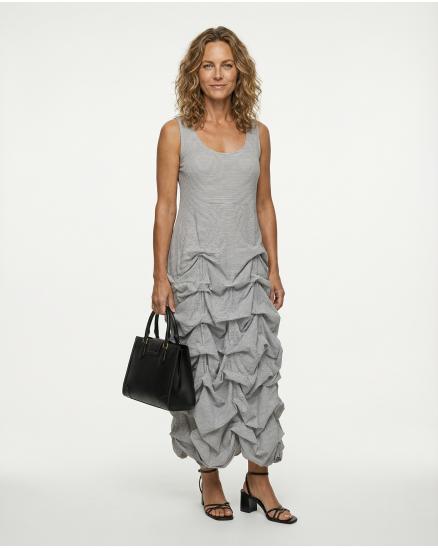 Jerseykleid Raffung in weiss von FASHION