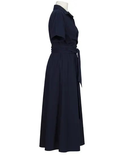 Jerseykleid Wickeloptik in blau von Made in Italy