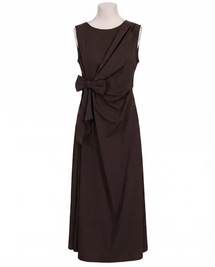 Jerseykleid Wickeloptik in braun von Made in Italy