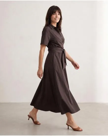 Jerseykleid Wickeloptik in braun von Sarah