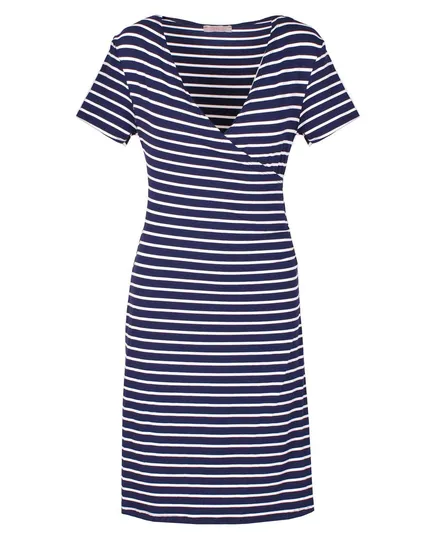 Jerseykleid Wickeloptik in gestreift von fashion made in italy