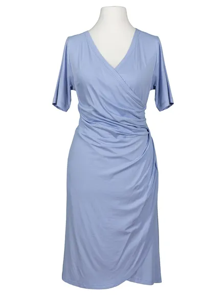 Jerseykleid Wickeloptik in hellblau von RESTART