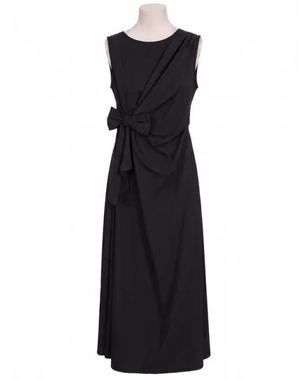 Jerseykleid Wickeloptik in schwarz von Made in Italy