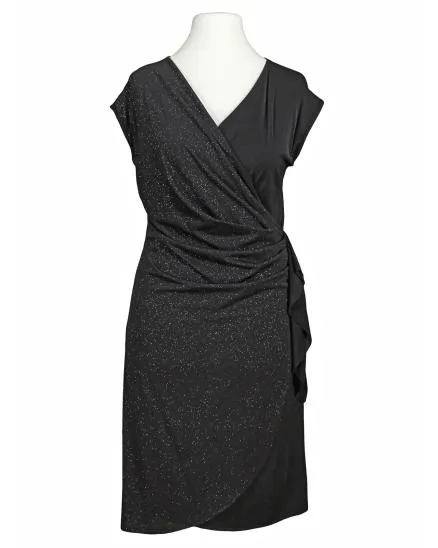 Jerseykleid Wickeloptik in schwarz von esperance Paris