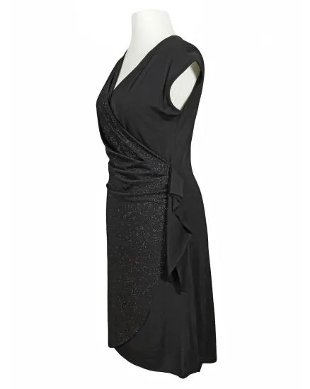 Jerseykleid Wickeloptik in schwarz von esperance Paris