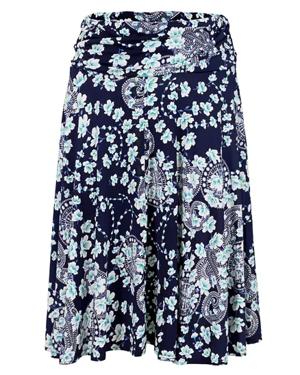Jerseyrock Floral in blau von Made in France