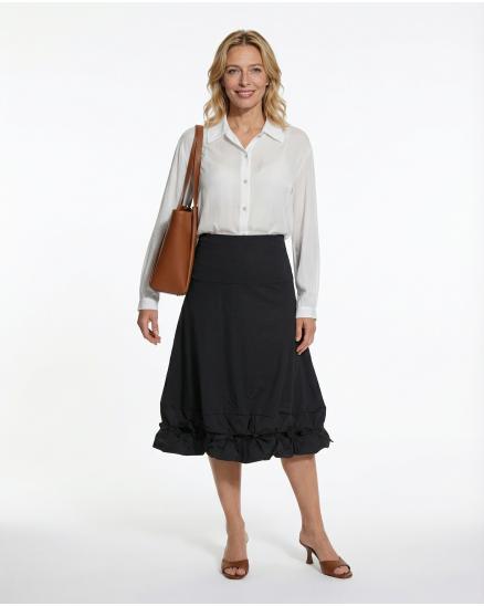 Jerseyrock mit Soft Finish in schwarz von FASHION