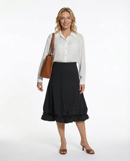 Jerseyrock mit Soft Finish in schwarz von FASHION