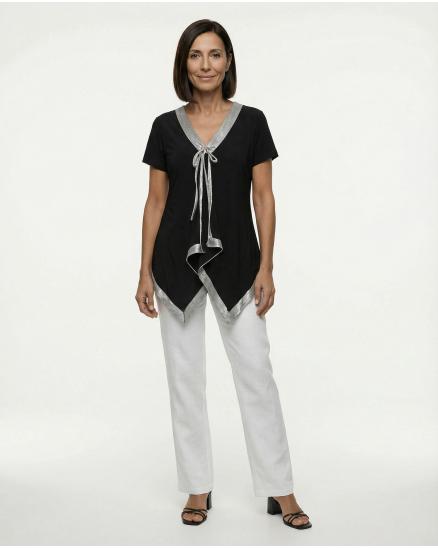 Jerseyshirt Bicolor in schwarz von Mary Cool