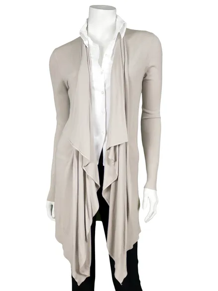 Strickjacke mit Cashmere in beige von Pronto Moda