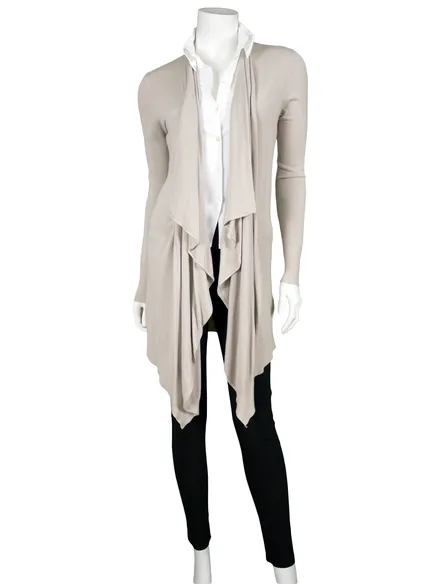 Strickjacke mit Cashmere in beige von Pronto Moda