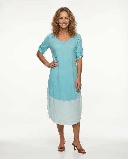 Kleid Baumwolle in t�rkis von Be One